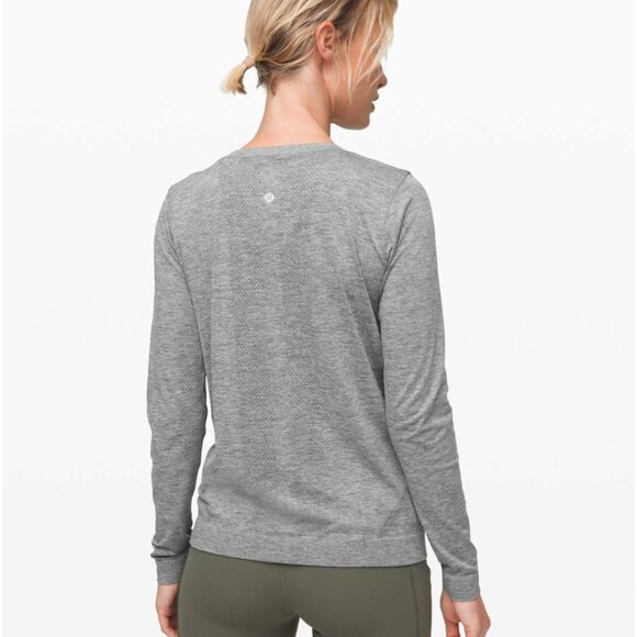 Lululemon Swiftly Relaxed Long Sleeve Slate / White - Picture 2 of 11